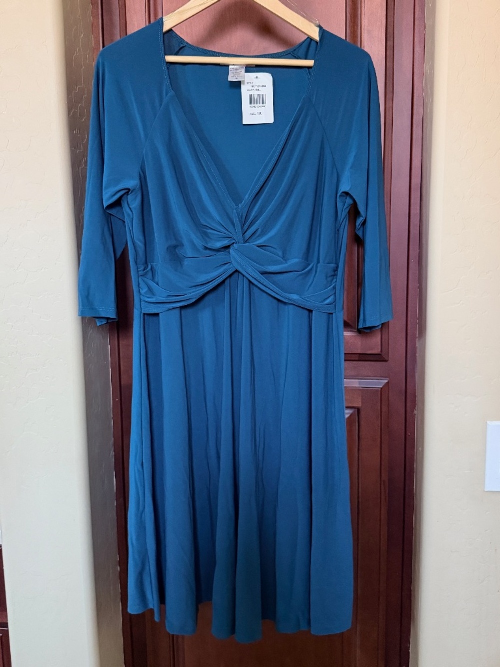 Women's Love Squad 2 Teal Dress with ¾ Sleeves NWT. Sz 1X